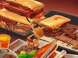 #AI創(chuàng)作實(shí)驗室#莫言吃著燒烤寫著書