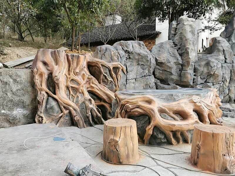 水泥雕塑 水泥榕树 水泥直塑|纯艺术|雕塑|河北品东装饰工程 - 原创