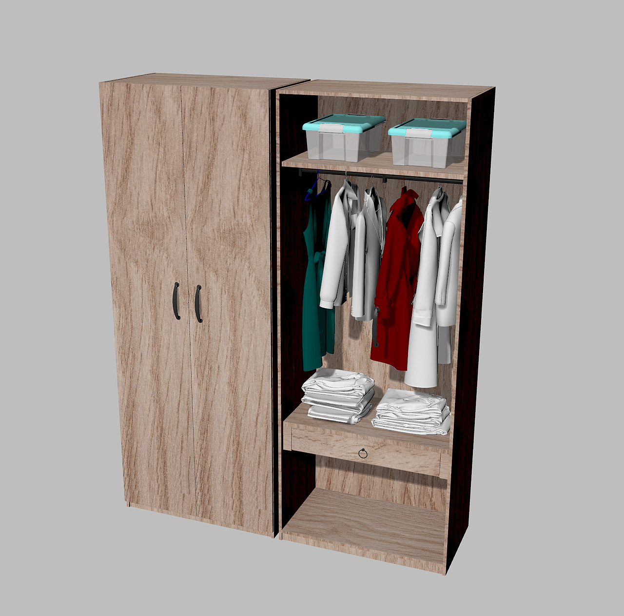 衣服衣柜犀牛模型