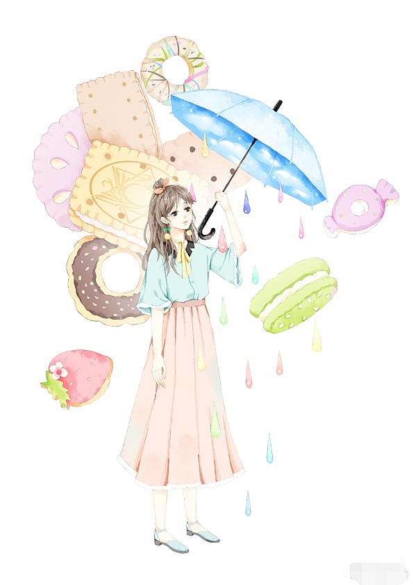 少女的幻想（图ZMjcxMzI3Nzk2） - 商业插画 - 站酷设计师风子洛原创素材 - 站酷ZCOOL
