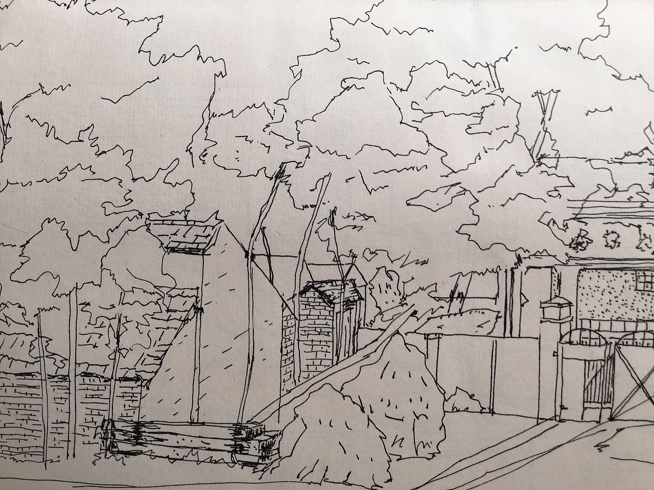 九十年代学生时期人物动态,风景,静物,雕塑速写。