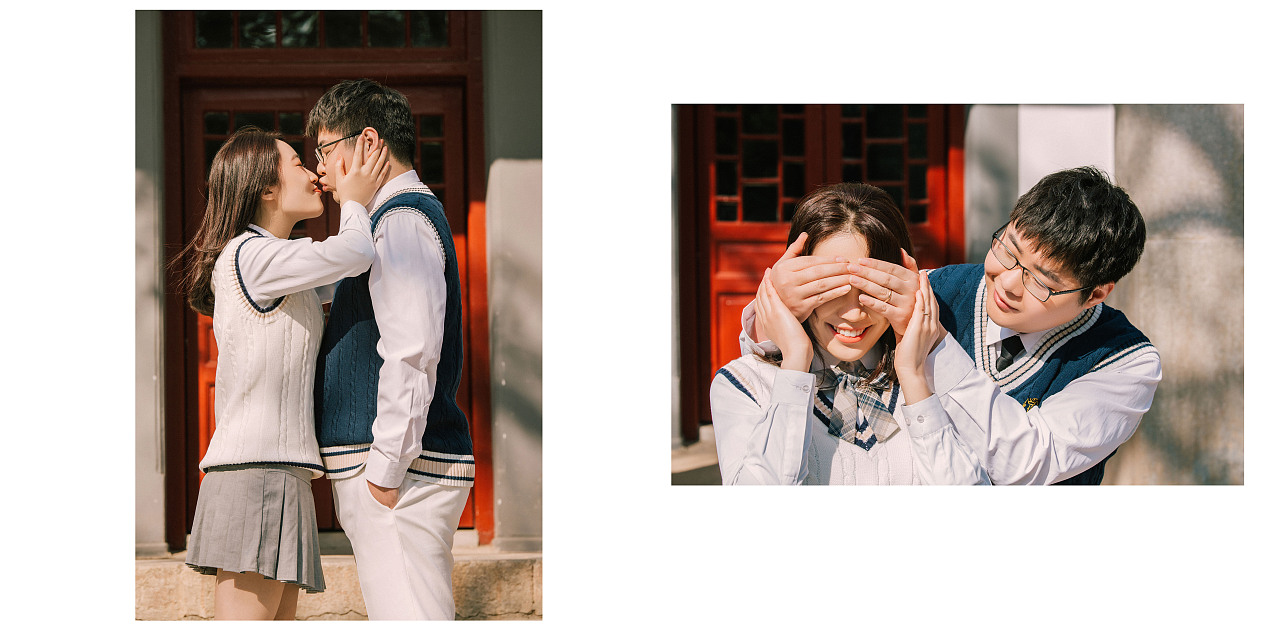 校园风婚照