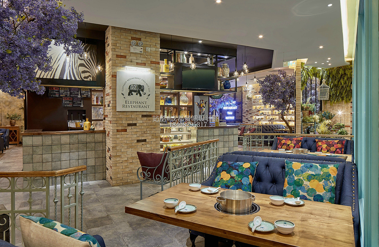 成都餐吧设计图|泰式餐吧装修设计|成都花园餐吧设计|成都音乐餐吧设计