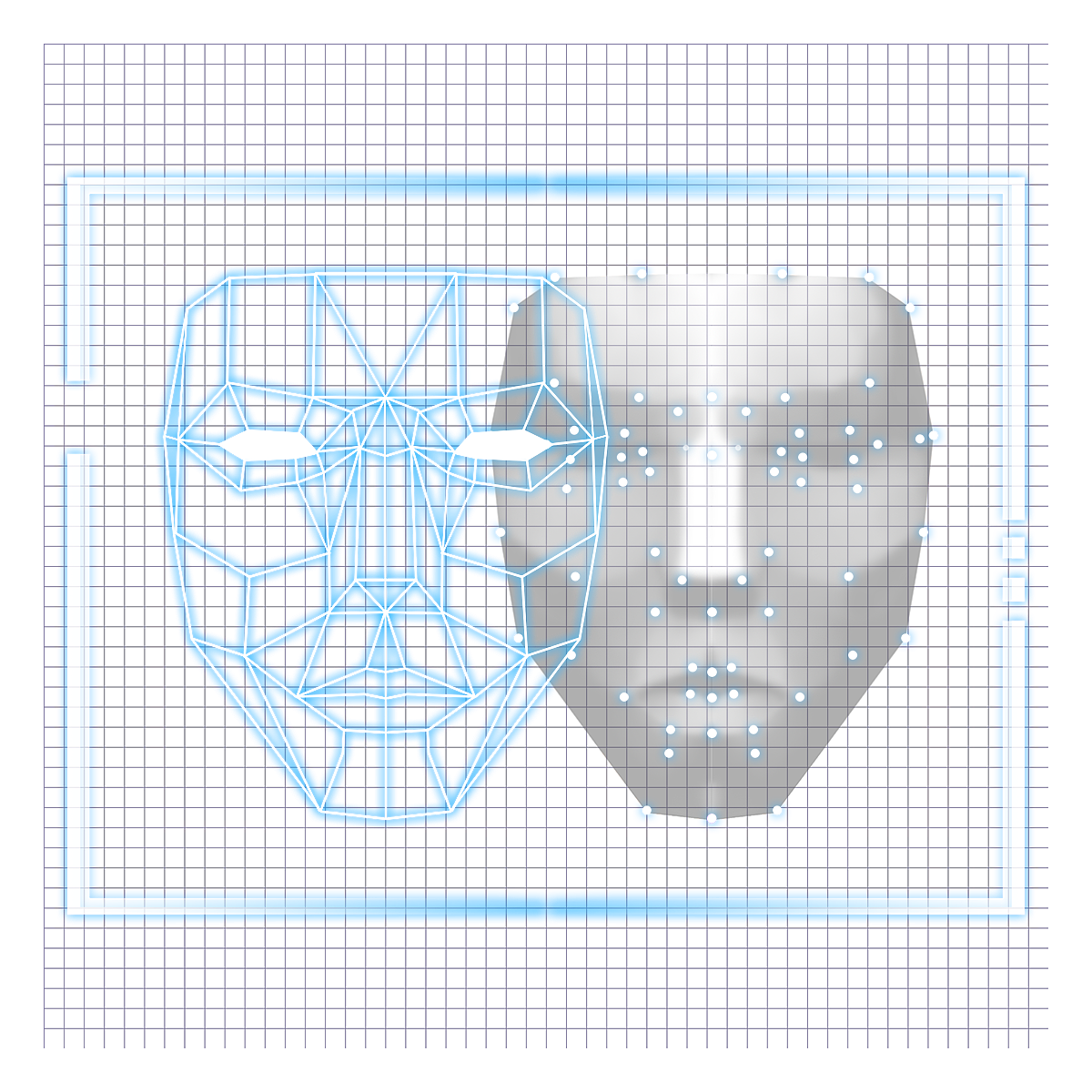 各种人脸扫描素材