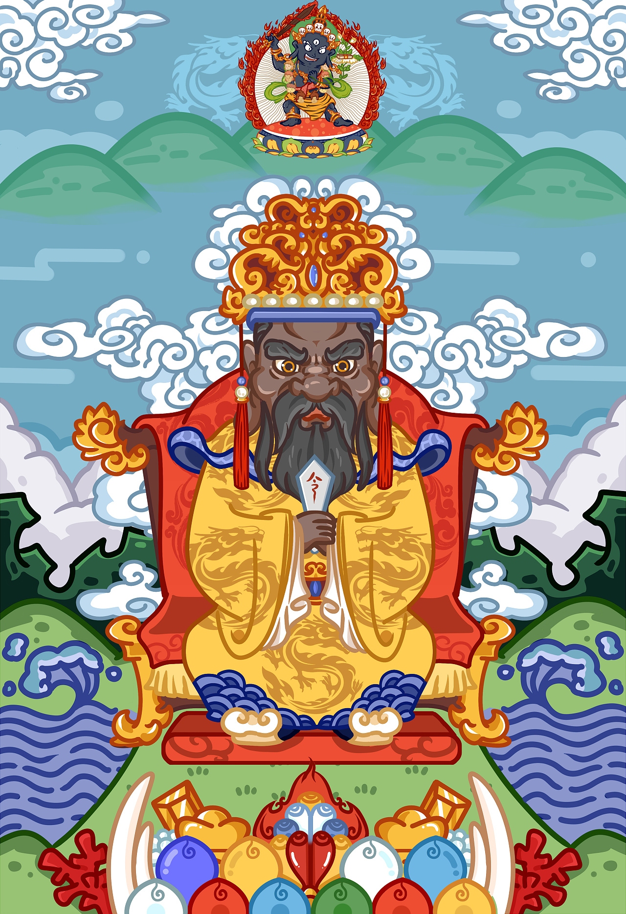 漫画唐卡——大黑龙王