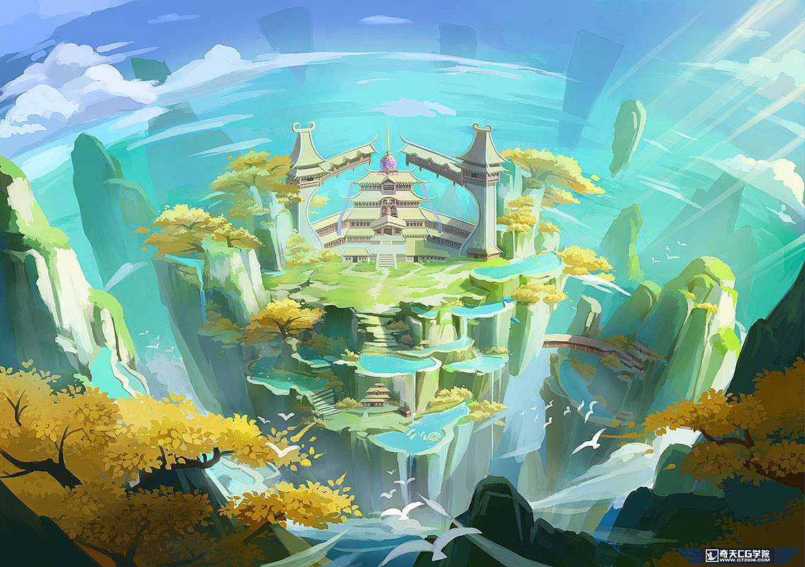 中国风建筑设计-奇天cg学院作品|插画|游戏原画|奇天cg学院_原创作品