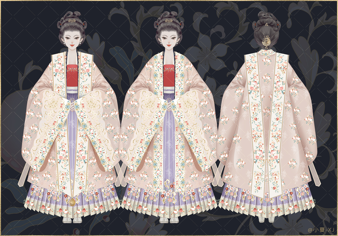 纹样之一纹样设计师:小夏汉服商家:鸿渐干陆汉服形制:宋制汉服成都