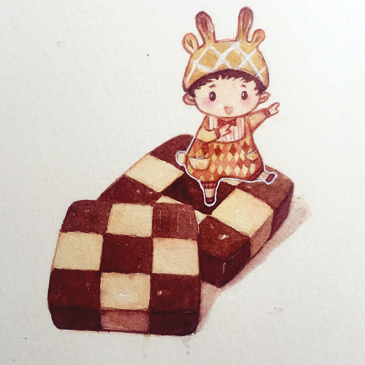 双色曲奇|插画|其他插画|耳朵打结的兔君 - 原创作品 - 站酷 (zcool)