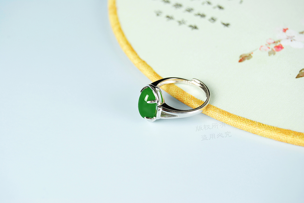 和田玉碧玉戒指和田玉戒指金镶玉和田玉碧玉天猫淘宝