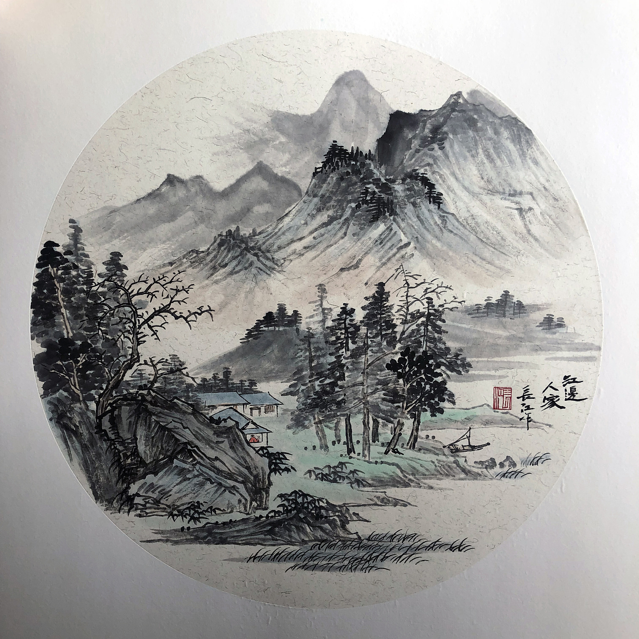 材料是扇面镜片,尺寸38x38,50x50 有生宣,麻纸,熟宣