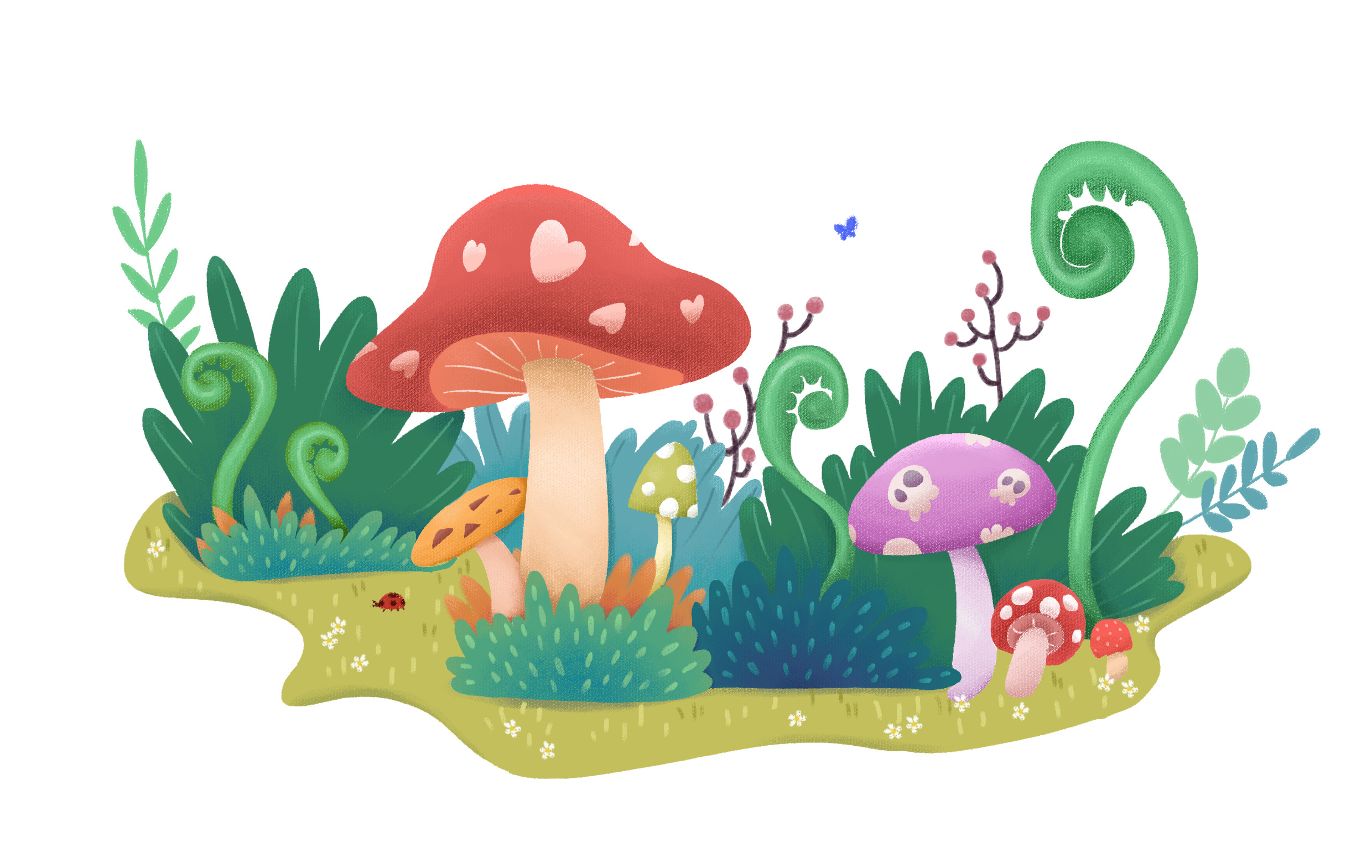 蘑菇森林|插画|儿童插画|15810808425whp - 原创作品 - 站酷 (ZCOOL)
