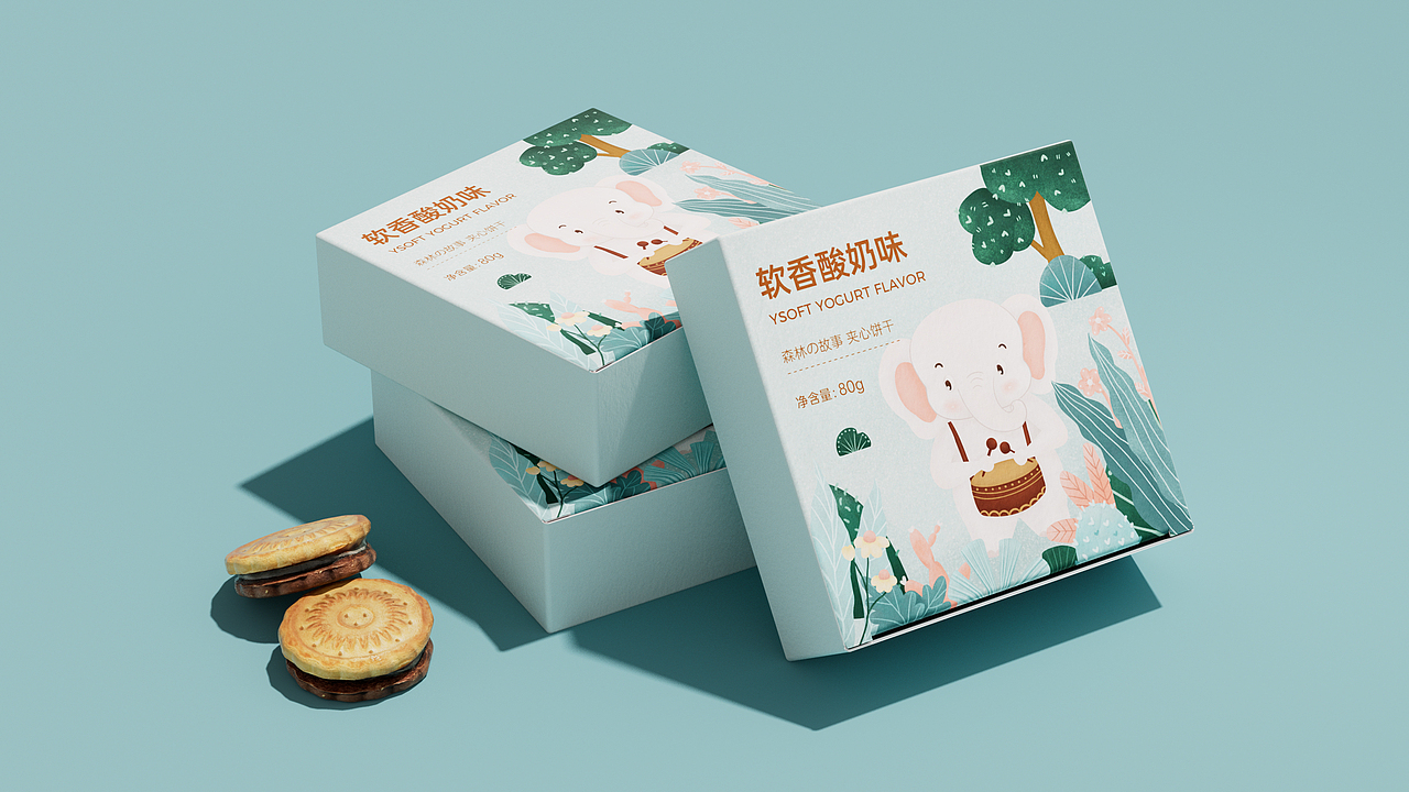 森林の故事曲奇饼干包装设计