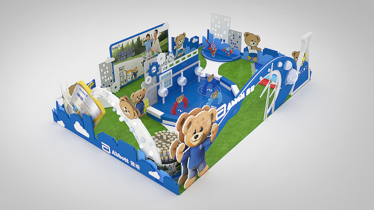 雅培奶粉路演设计效果图