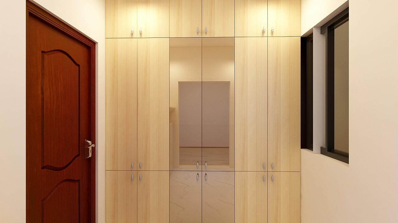 一梯一户所以电梯间门口也可以利用