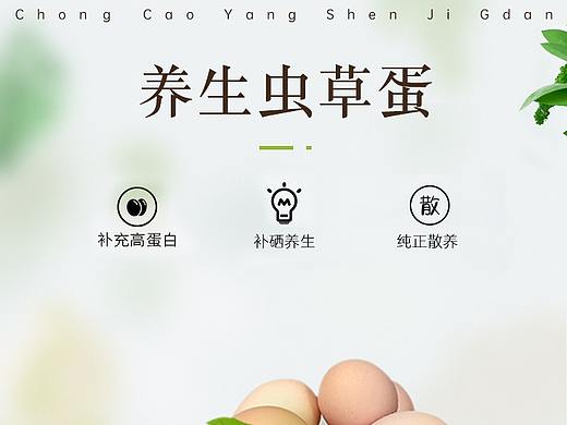 农产品 虫草鸡蛋 详情页