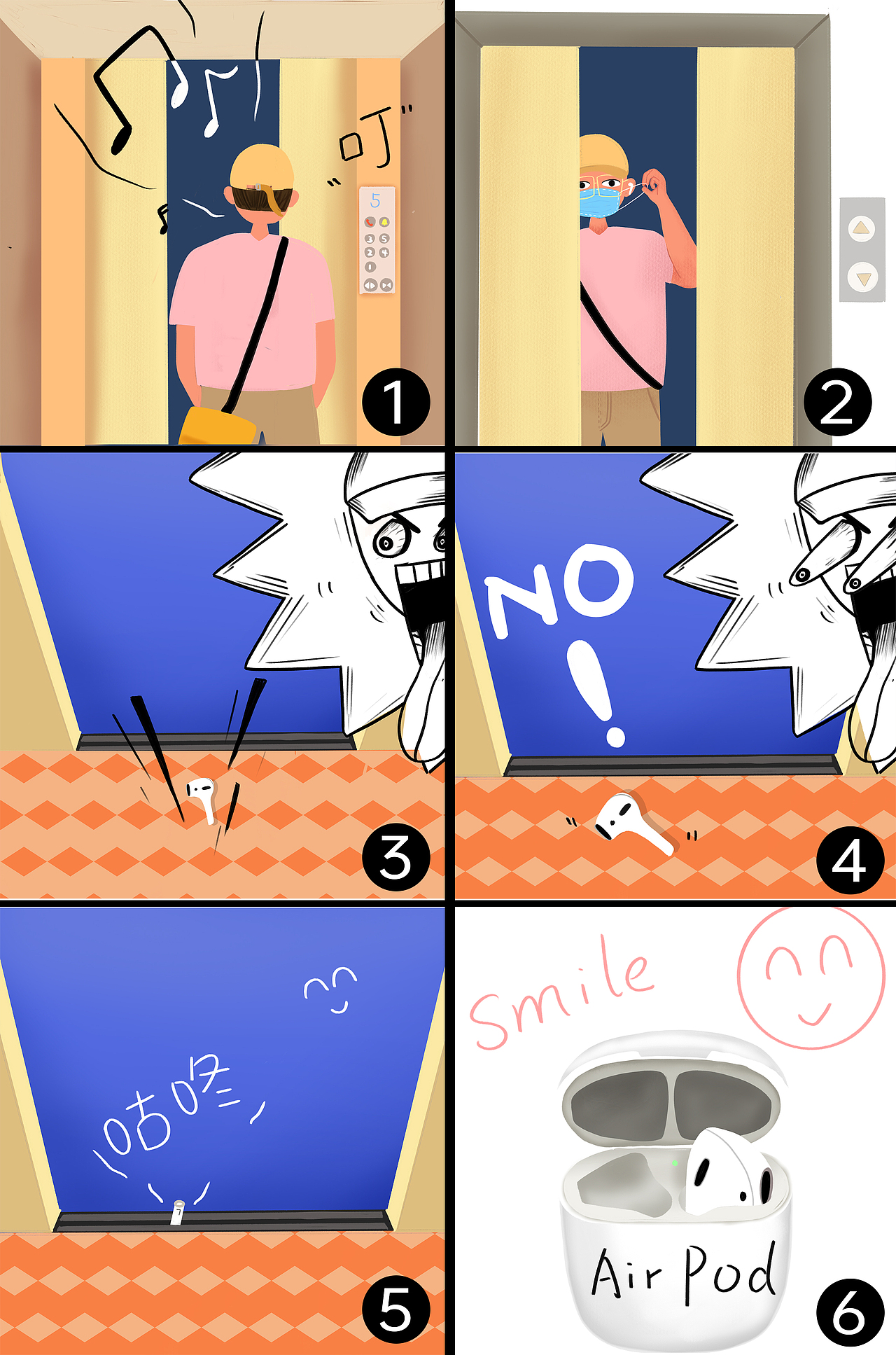 AirPods如何變成AirPod（圖ZMjEzNTg1Mjc2） - 短篇/格漫 - 站酷設(shè)計師一只小羊啊原創(chuàng)素材 - 站酷ZCOOL