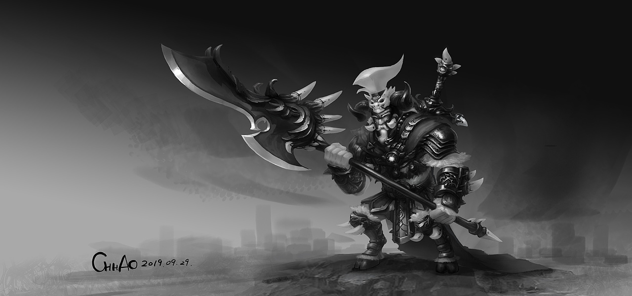 半兽人守卫战士|插画|游戏原画|极光chhao - 原创作品 - 站酷 (zcool)