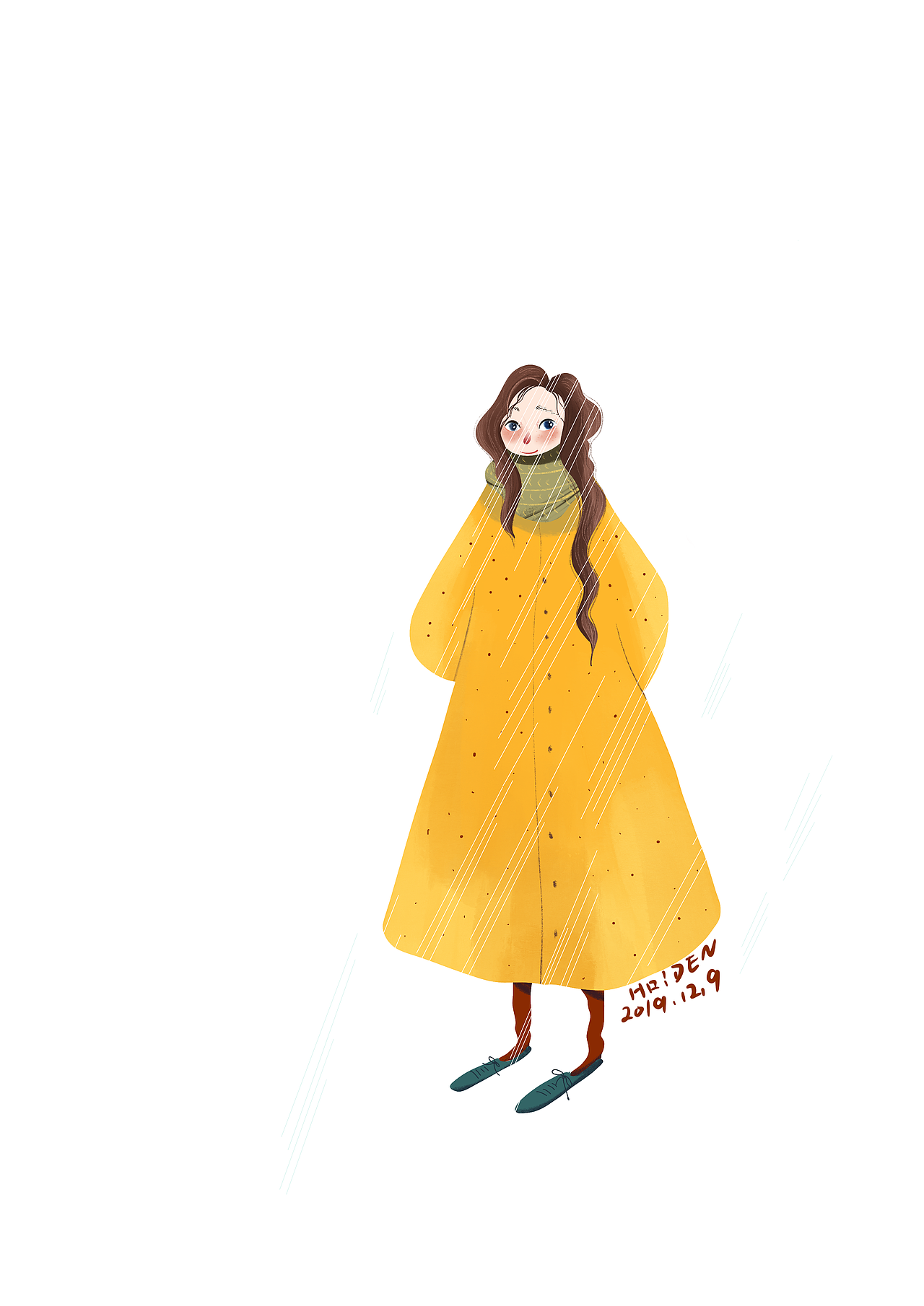 原创插画 - 乌云背后有微笑（图ZMTg4NTU3OTU2） - 艺术插画 - 站酷设计师Hoiden原创素材 - 站酷ZCOOL