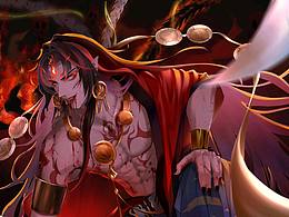 阴阳师阿修罗同人插画