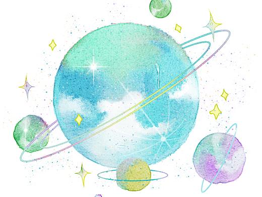 漫漫星空系列插画