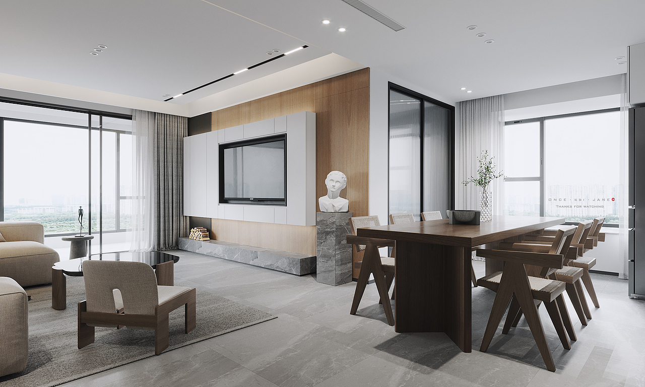 中天 · 湖畔花园 —— O N C E · CGI（图ZMjEyMTcwMjM2） - 家装设计 - 站酷设计师JANE______原创素材 - 站酷ZCOOL