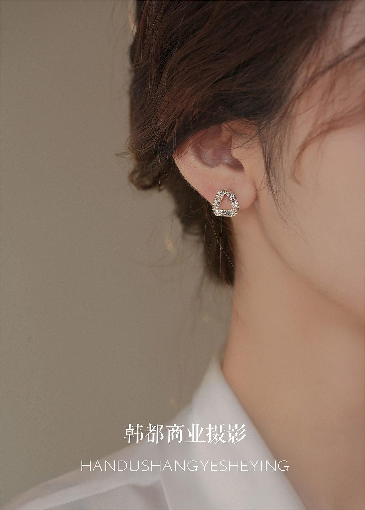 耳钉项链欧式风格模特图