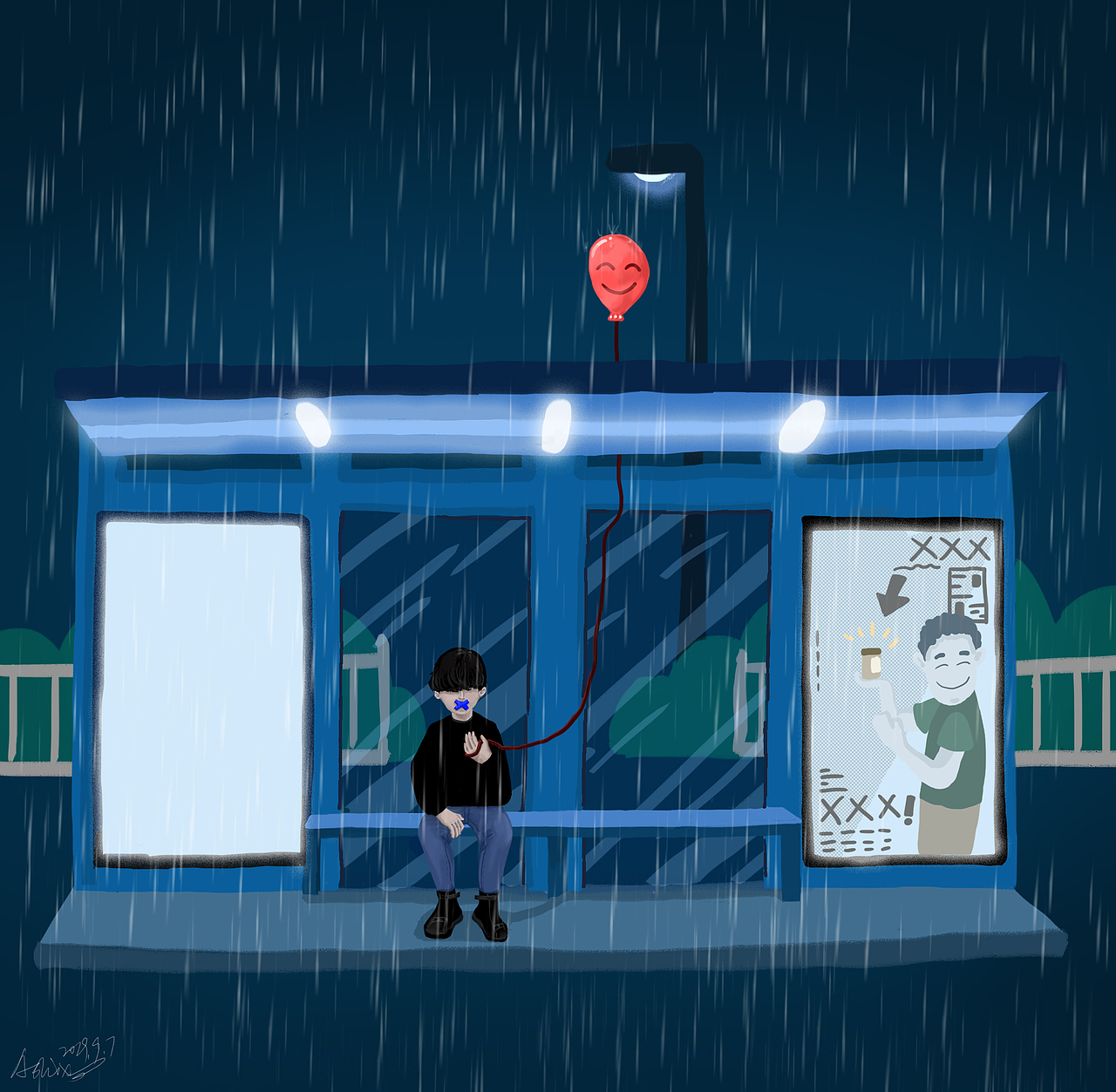 《Alone》系列插画