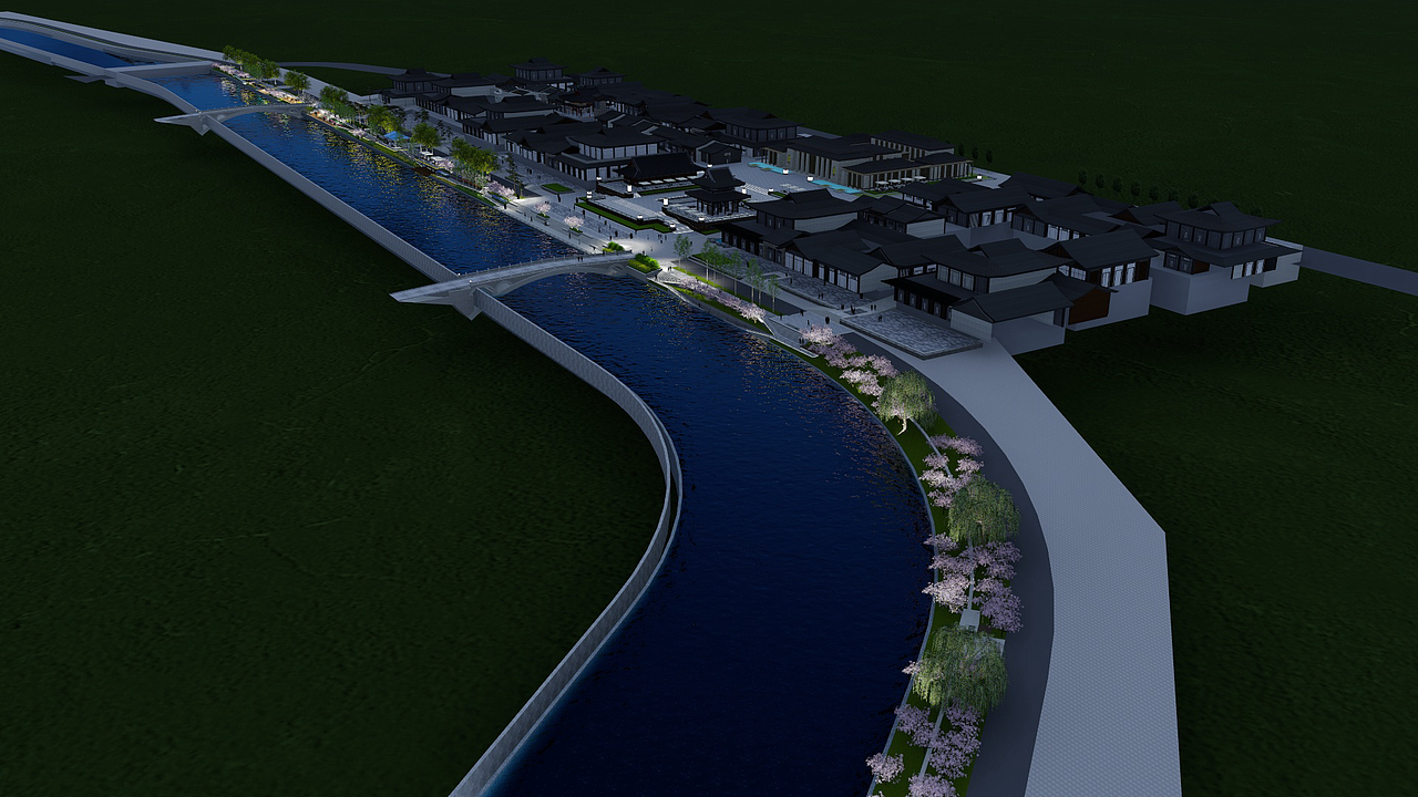 某文旅项目滨水河道景观设计lumion效果图（图ZMjAyNjY5NDUy） - 景观设计 - 站酷设计师黒豿原创素材 - 站酷ZCOOL
