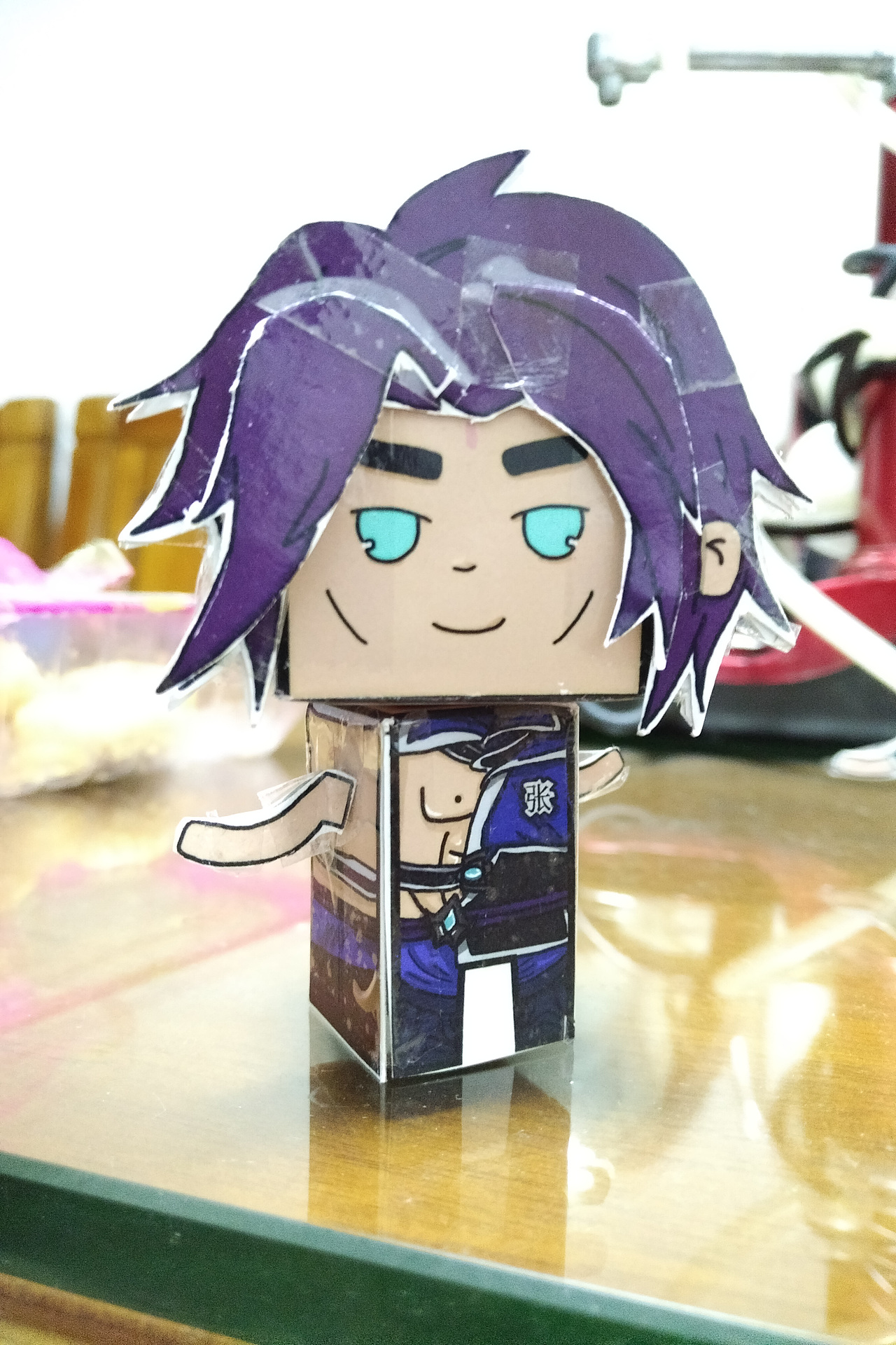 王者荣耀兰陵王自制q版纸模摆件设计图纸