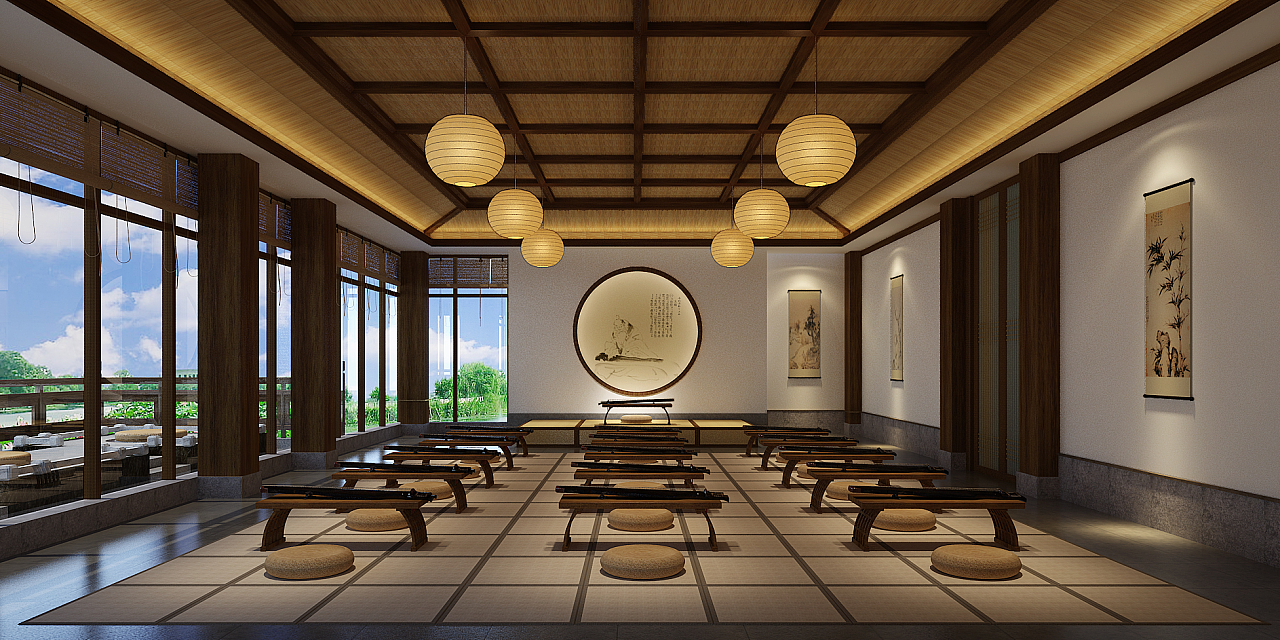 疏朗静谧 上海九州书院禅意新中式风格设计案例