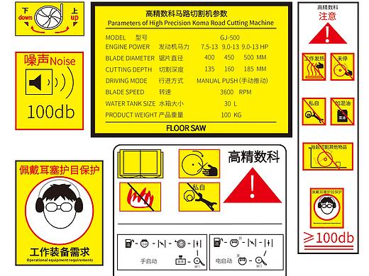 机械马路切割机贴花（个人主页-ZMzg1MjY2MzI=） - 图案 - 站酷设计师创意生美工设计师原创素材 - 站酷ZCOOL