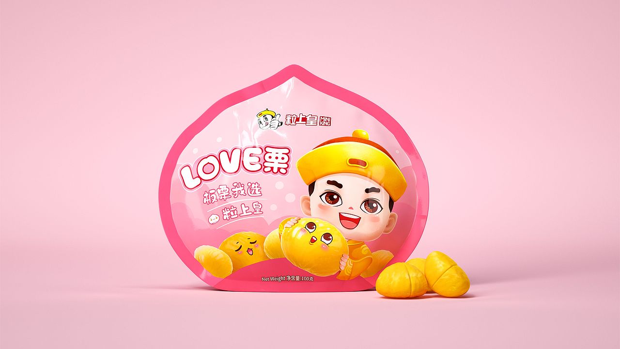 粒上皇LOVE栗包装设计（图ZMjc3MTI0NjE2） - 包装 - 站酷设计师蔬菜帮品牌设计原创素材 - 站酷ZCOOL