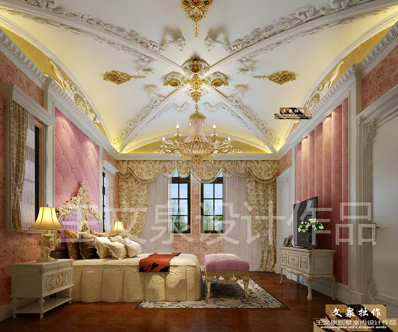 欧式 法式 中式 新中式 现代别墅设计效果图作品王文泉