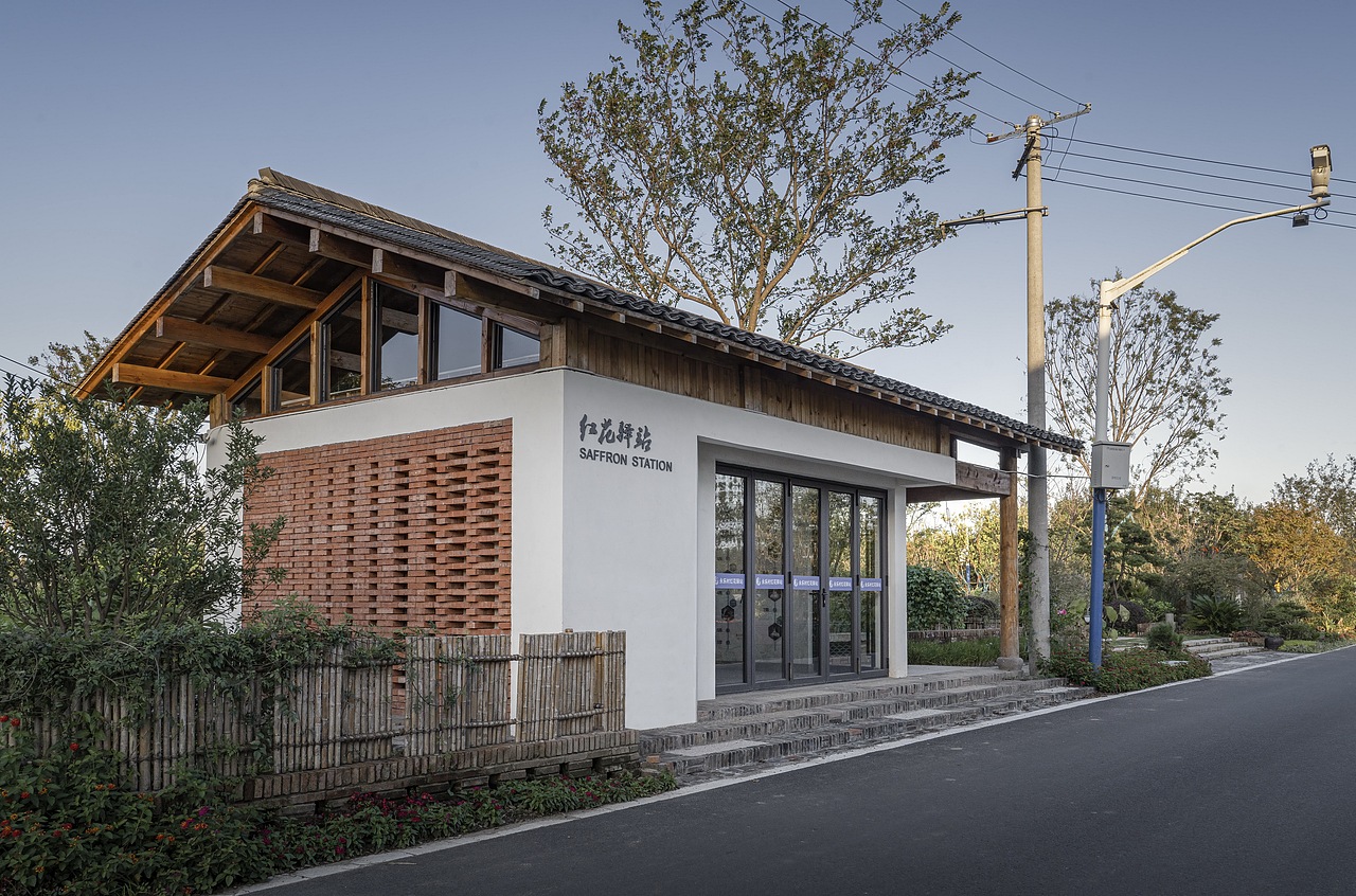 红花驿站百药园村委会村民大舞台母亲树原创作品空间景观设计乡村振兴