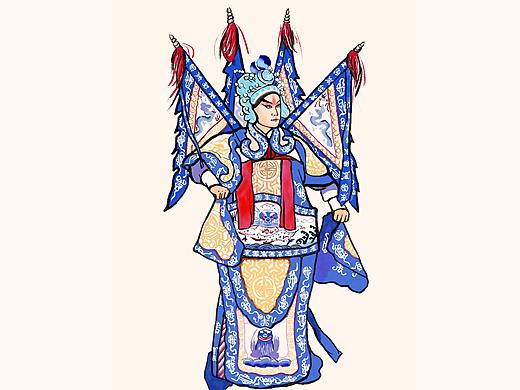 水墨京剧人物
