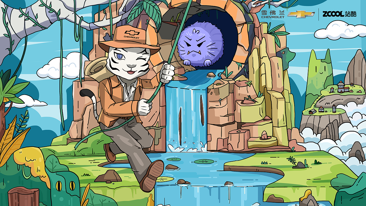 旅行家L博士的毛毛洞之旅（图ZMzA3ODQwMjQ4） - IP形象 - 站酷设计师云雀云云原创素材 - 站酷ZCOOL