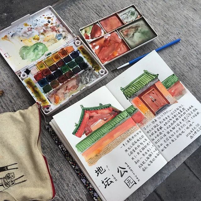 原创作品:水彩旅行手帐