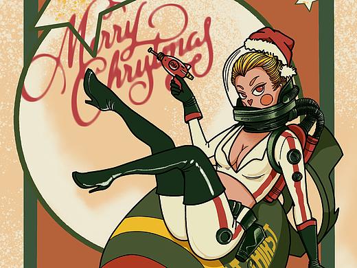 核子夫人祝大家圣诞快乐！merry Christmas！（个人主页-ZMzIzNDIxMzI=） - 创作习作 - 站酷设计师糍粑叔叔原创素材 - 站酷ZCOOL