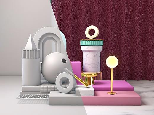 C4D几何练习（个人主页-ZMzYxMjg0NzI=） - 场景 - 站酷设计师Eartha11原创素材 - 站酷ZCOOL