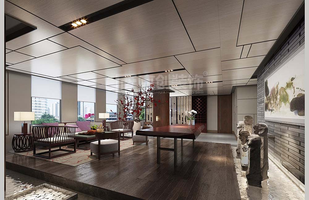 1900集团公司办公室装修设计案例，集团办公室装修效果