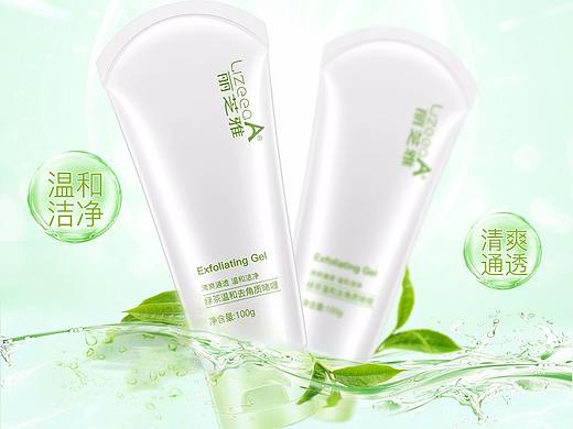 绿茶去角质洁面乳详情页