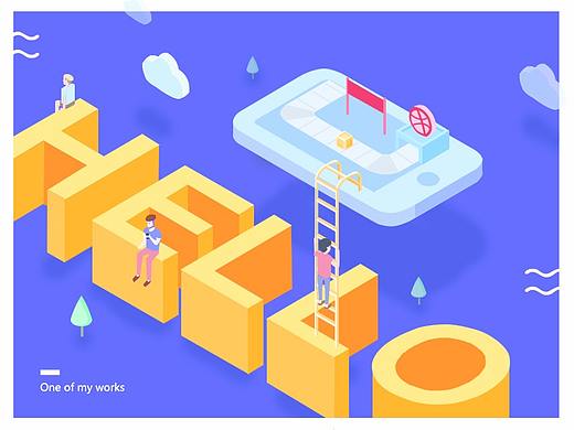 2.5D HELLO（個(gè)人主頁(yè)-ZMjQ5MTc0OTY=） - 其他平面 - 站酷設(shè)計(jì)師青蛙994原創(chuàng)素材 - 站酷ZCOOL