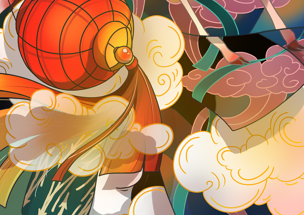 猫武士日风插画