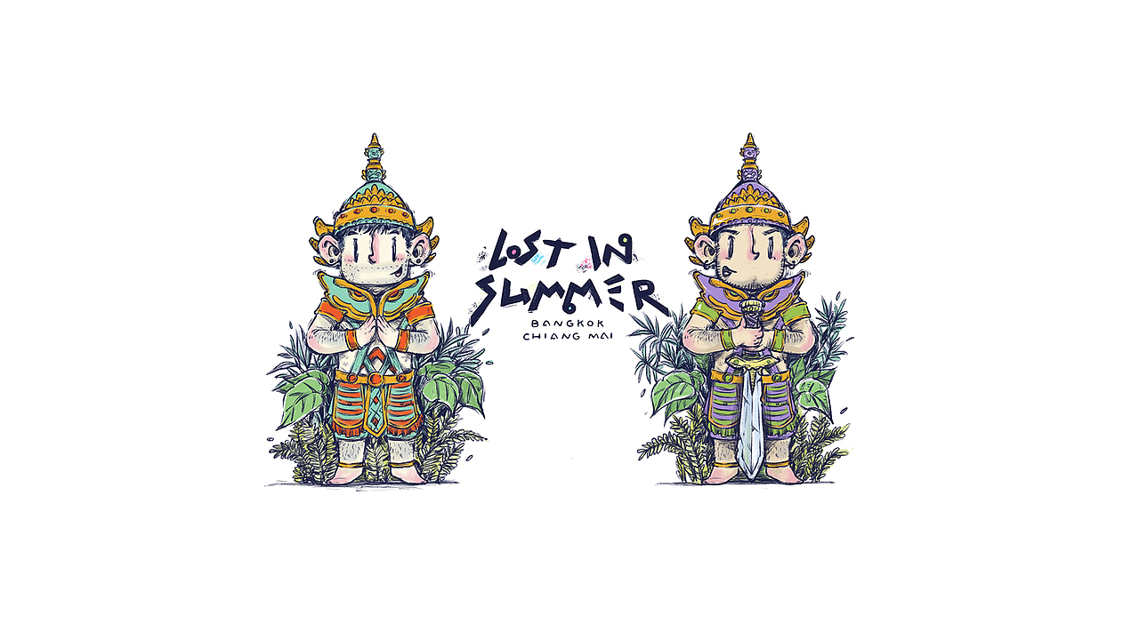 Lost in summer《马克与赛克》泰国篇（上）（图ZMTE0OTU2NjMy） - 商业插画 - 站酷设计师Simon小火原创素材 - 站酷ZCOOL