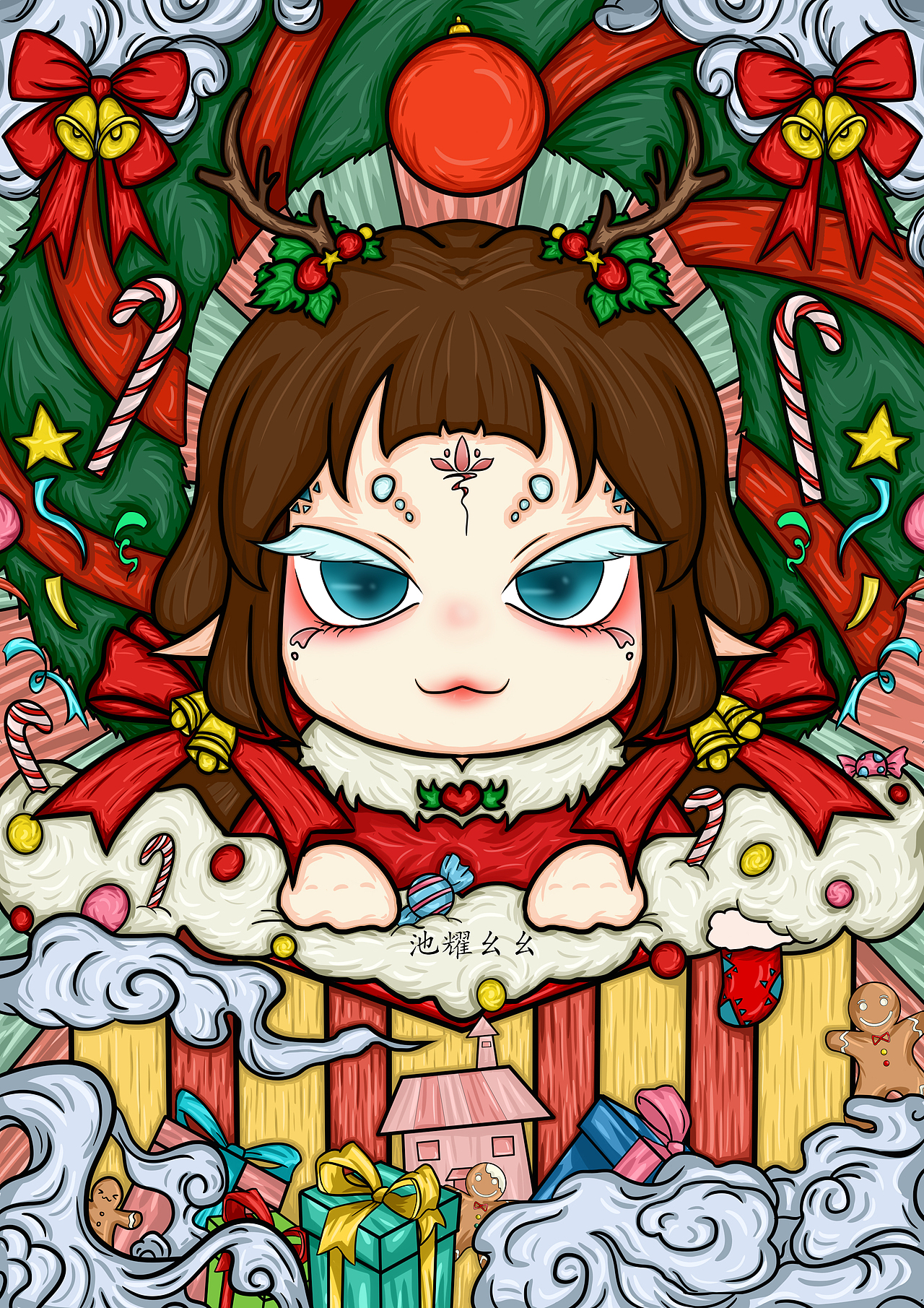 國潮（圖ZMjM2OTMzMDI4） - 商業(yè)插畫 - 站酷設(shè)計師池耀幺幺原創(chuàng)素材 - 站酷ZCOOL