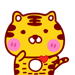 哈咪猫x小老虎插画表情