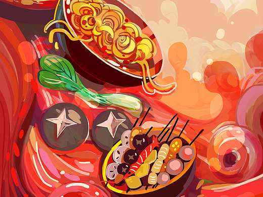 重庆商业插画，伴手礼设计