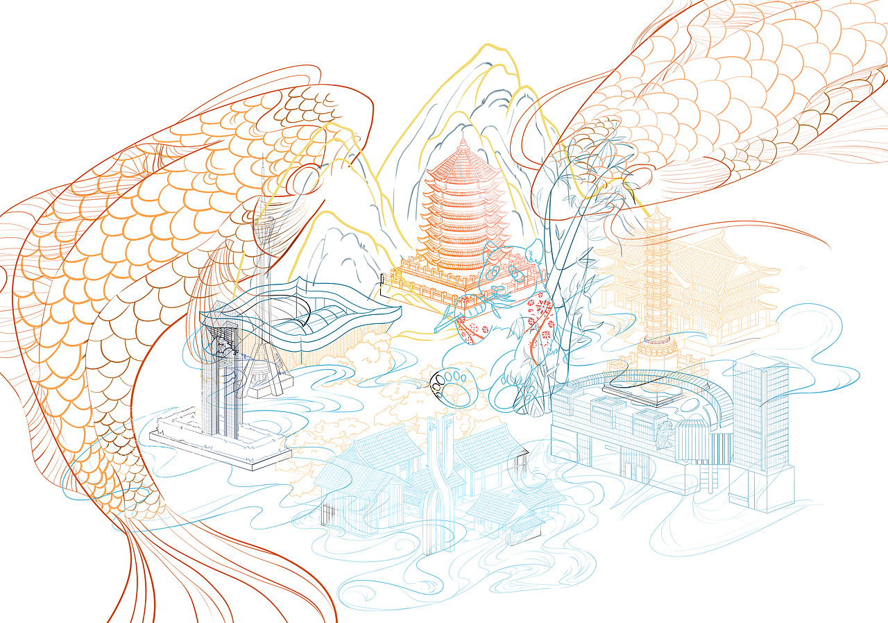 《成都》城市插画