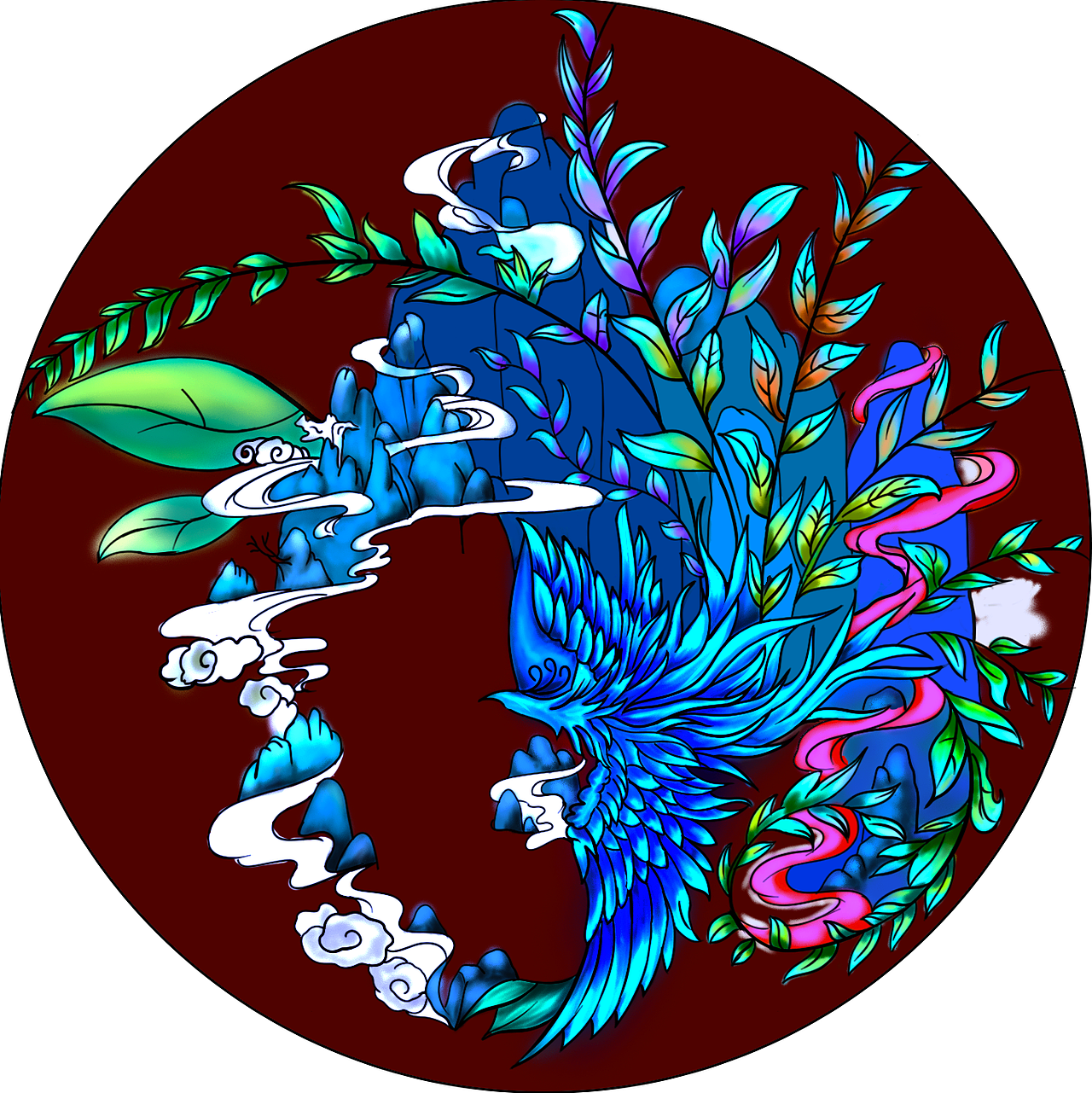 凤凰古树（图ZMjc4MDIzODUy） - 其他 - 站酷设计师忘川子羽原创素材 - 站酷ZCOOL