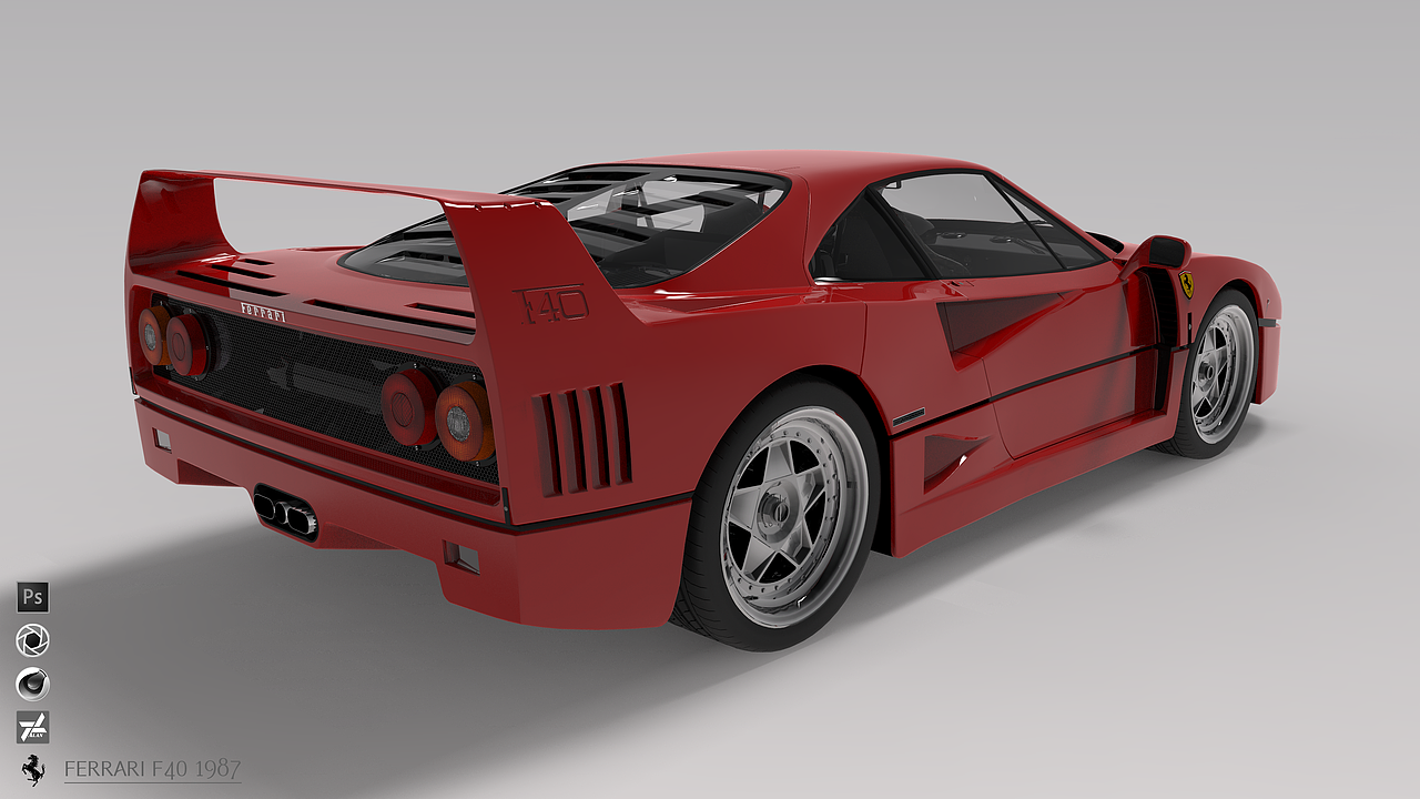 Ferrari F40 1987 渲染